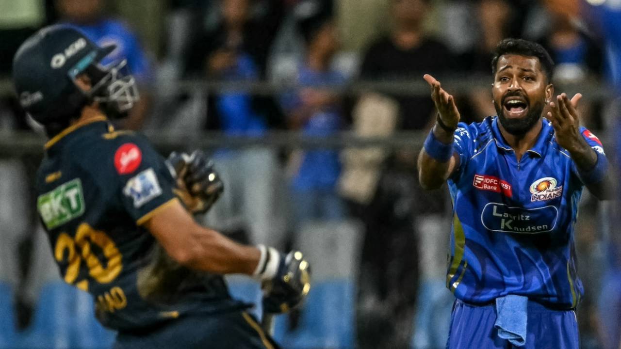 Hardik Pandya can't believe what's just happened, Mumbai Indians vs Gujarat Titans, IPL 2025, Mumbai, May 6, 2025