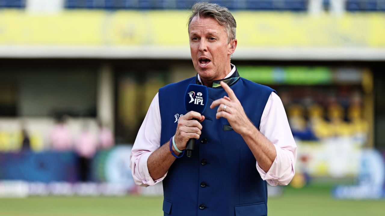 Graeme Swann commentates at the 2025 IPL, Chennai Super Kings vs Punjab Kings, IPL 2025, Chennai, April 30, 2025