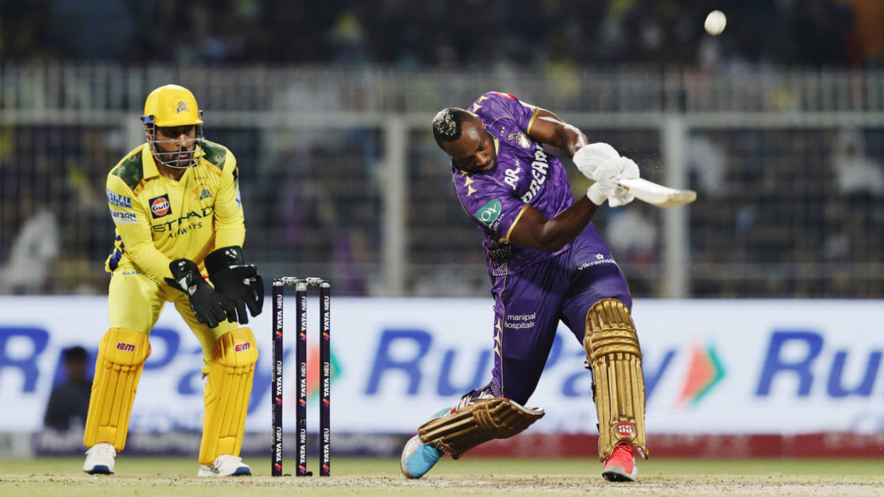 Andre Russell goes big, Kolkata Knight Riders vs Chennai Super Kings, IPL, Kolkata, May 7, 2025
