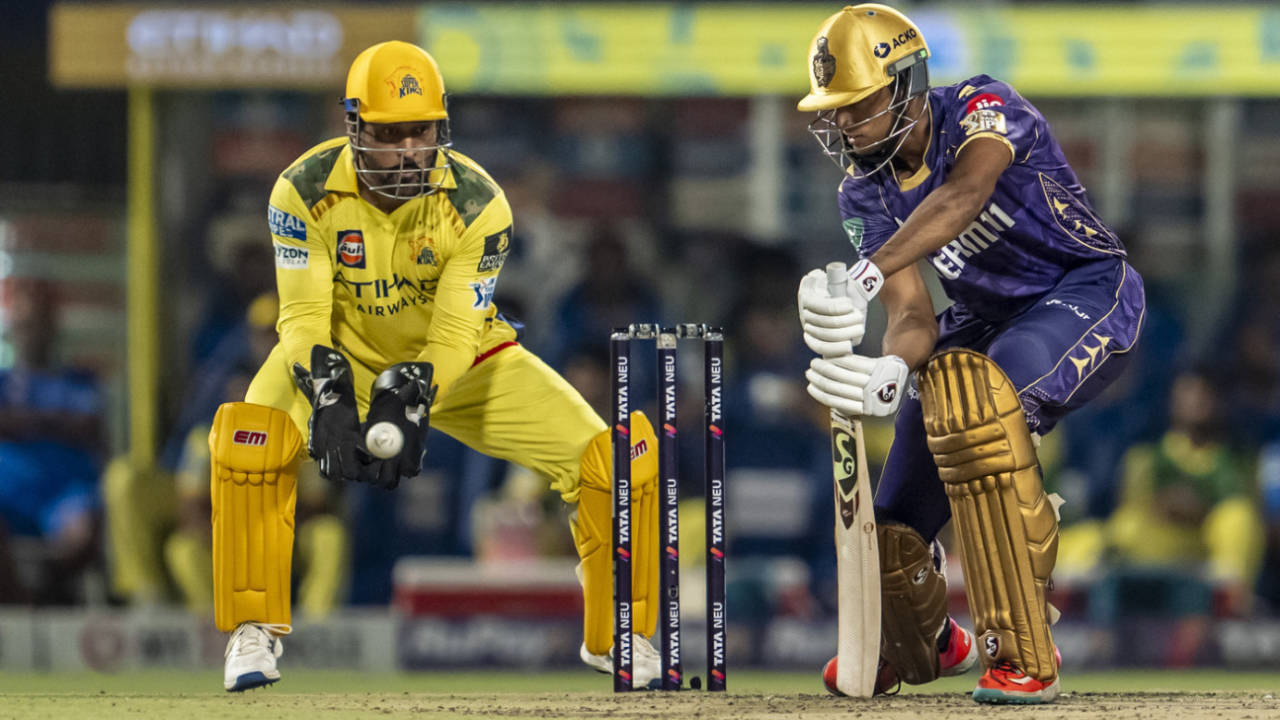 Angkrish Raghuvanshi's catch was MS Dhoni's 200th IPL dismissal as a wicketkeeper, Kolkata Knight Riders vs Chennai Super Kings, IPL, Kolkata, May 7, 2025