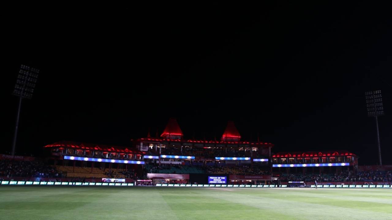 The PBKS-DC game in Dharamsala was called off after a floodlight failure, Punjab Kings vs Delhi Capitals, IPL 2025, Dharamsala, May 8, 2025