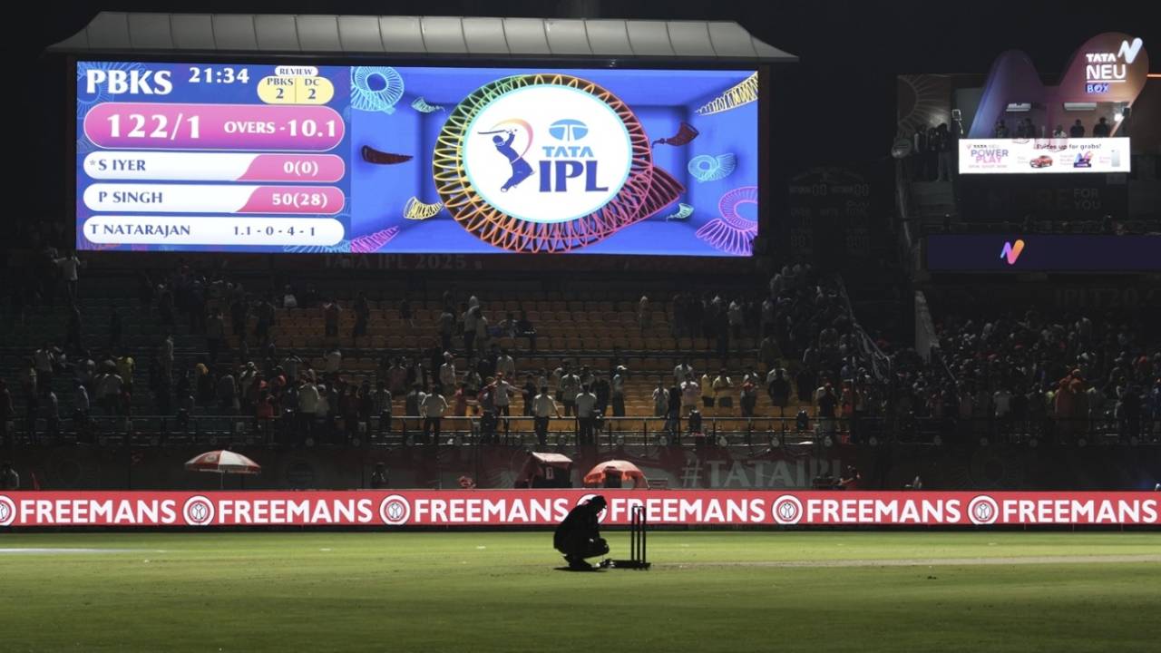 The PBKS-DC game in Dharamsala was called off after only 10.1 overs, Punjab Kings vs Delhi Capitals, IPL 2025, Dharamsala, May 8, 2025