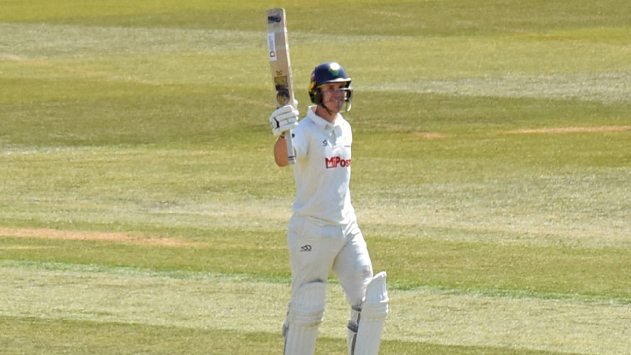 Ben Kellaway celebrates reaching 150, Kent vs Glamorgan, County Championship, May 10, 2025