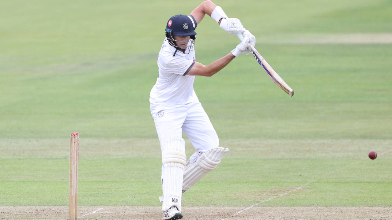James Fuller punches off the back foot, Hampshire vs Kent, County Championship, Utilita Bowl, July 1, 2024