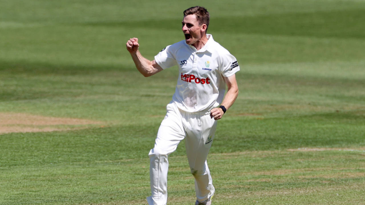 Andy Gorvin claimed three wickets on the opening day, Glamorgan vs Northants, County Championship, Cardiff, May 16, 2025