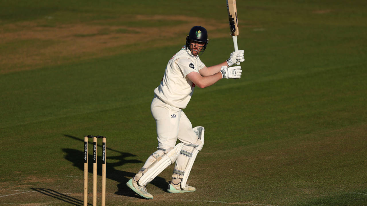 Ben Kellaway watches one go fine, County Championship, Division Two, Kent vs Glamorgan, The Spitfire Ground, May 09, 2025