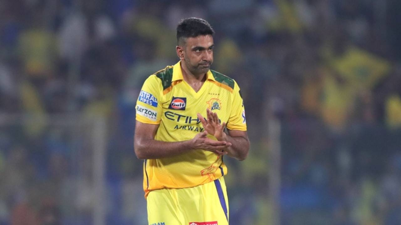 R Ashwin picked up two wickets but also conceded 41 runs in his four overs, Chennai Super Kings vs Rajasthan Royals, IPL 2025, Delhi, May 20, 2025