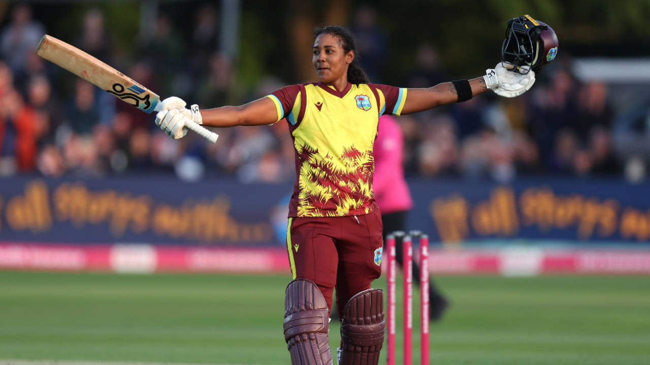 Hayley Matthews starred with a brilliant unbeaten hundred, England vs West Indies, 1st women's T20I, Canterbury, May 21, 2025