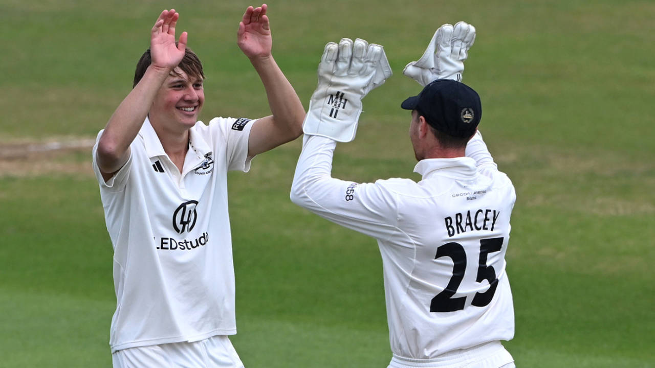 Archie Bailey struck twice in his opening spell, Northamptonshire vs Gloucestershire, County Championship, Wantage Road, May 23, 2025