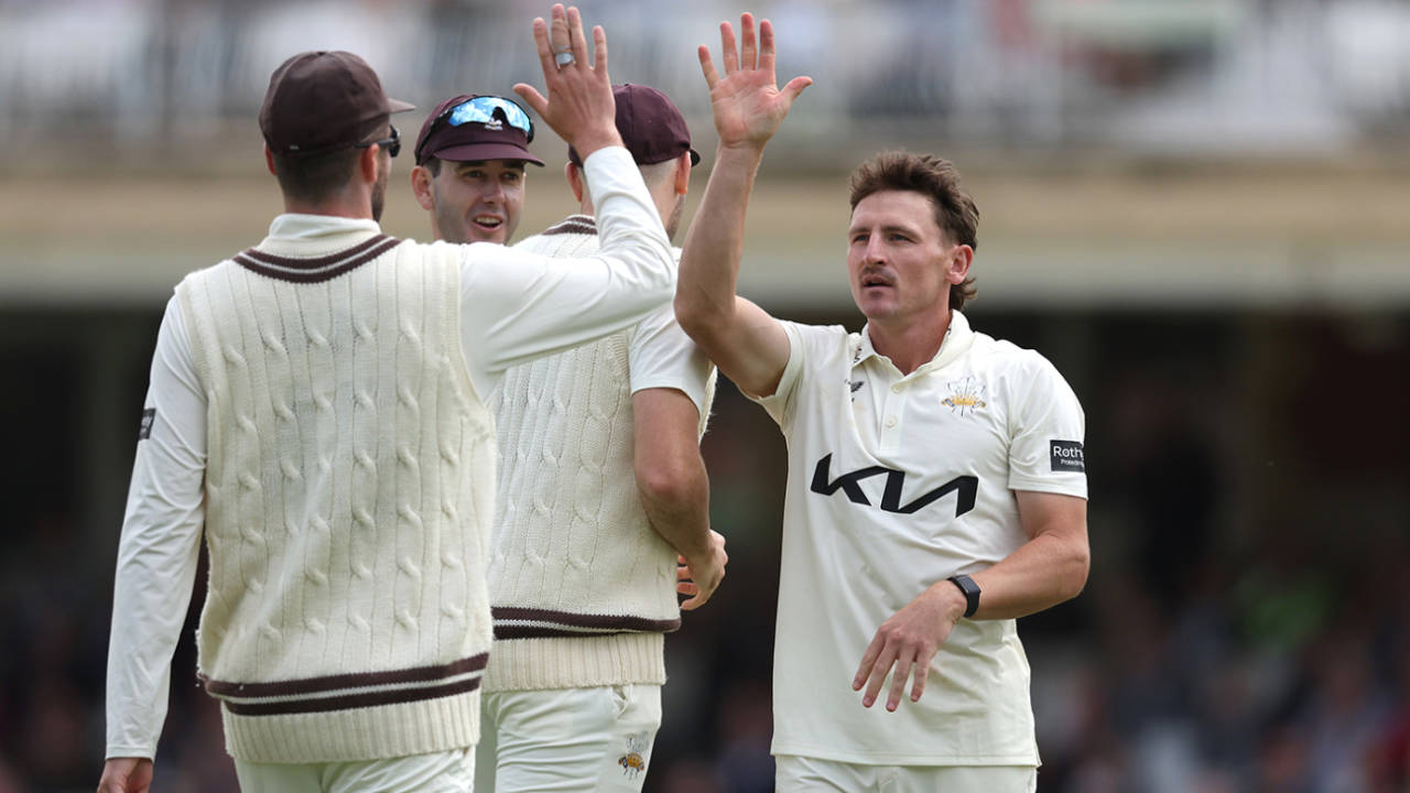 Nathan Smith chipped away at the Essex order, Surrey vs Essex, County Championship, Division One, Kia Oval, May 23, 2025