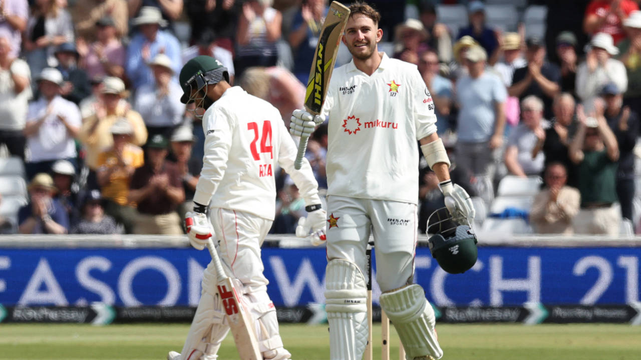 Brian Bennett recorded the fastest Test hundred by a Zimbabwean, England vs Zimbabwe, Trent Bridge, 2nd day, May 23, 2025