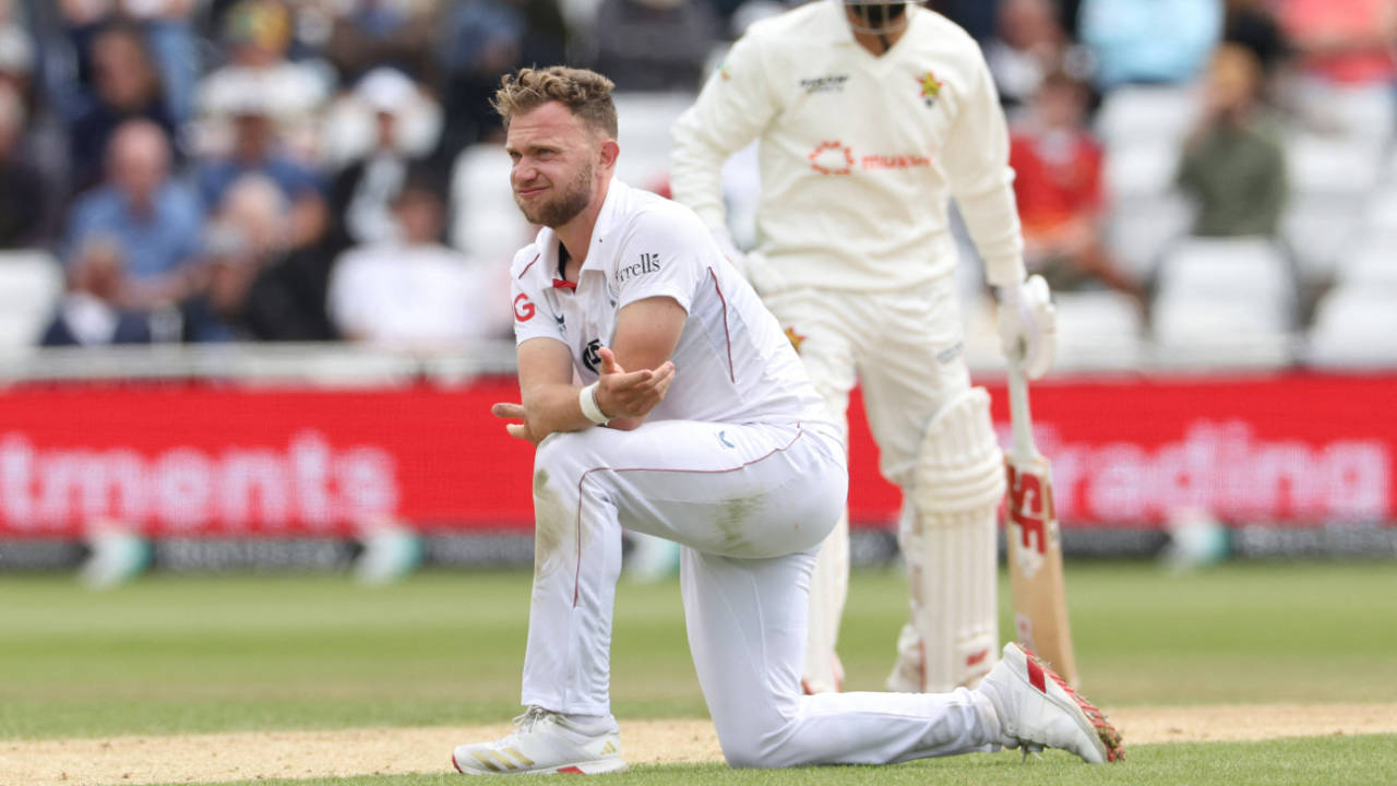 Sam Cook endured a tough Test baptism, England vs Zimbabwe, Trent Bridge, 3rd day, May 24, 2025