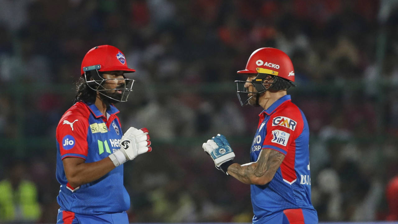 KL Rahul and Faf du Plessis had a 55-run opening stand, Delhi Capitals vs Punjab Kings, IPL, Jaipur, May 24, 2025