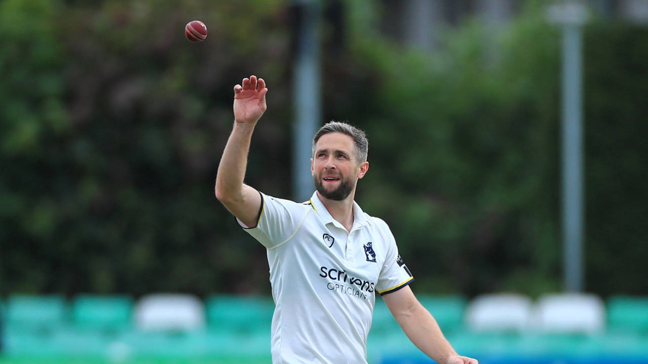 Chris Woakes makes a successful return to first-team action after a knee injury, County Championship, Division One, Warwickshire vs Worcestershire, Worcester, May 24, 2025
