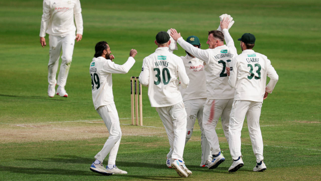 Liam Patterson-White took three wickets to tighten Nottinghamshire's grip, Yorkshire vs Nottinghamshire, County Championship, Division One, Headingley, May 23, 2025