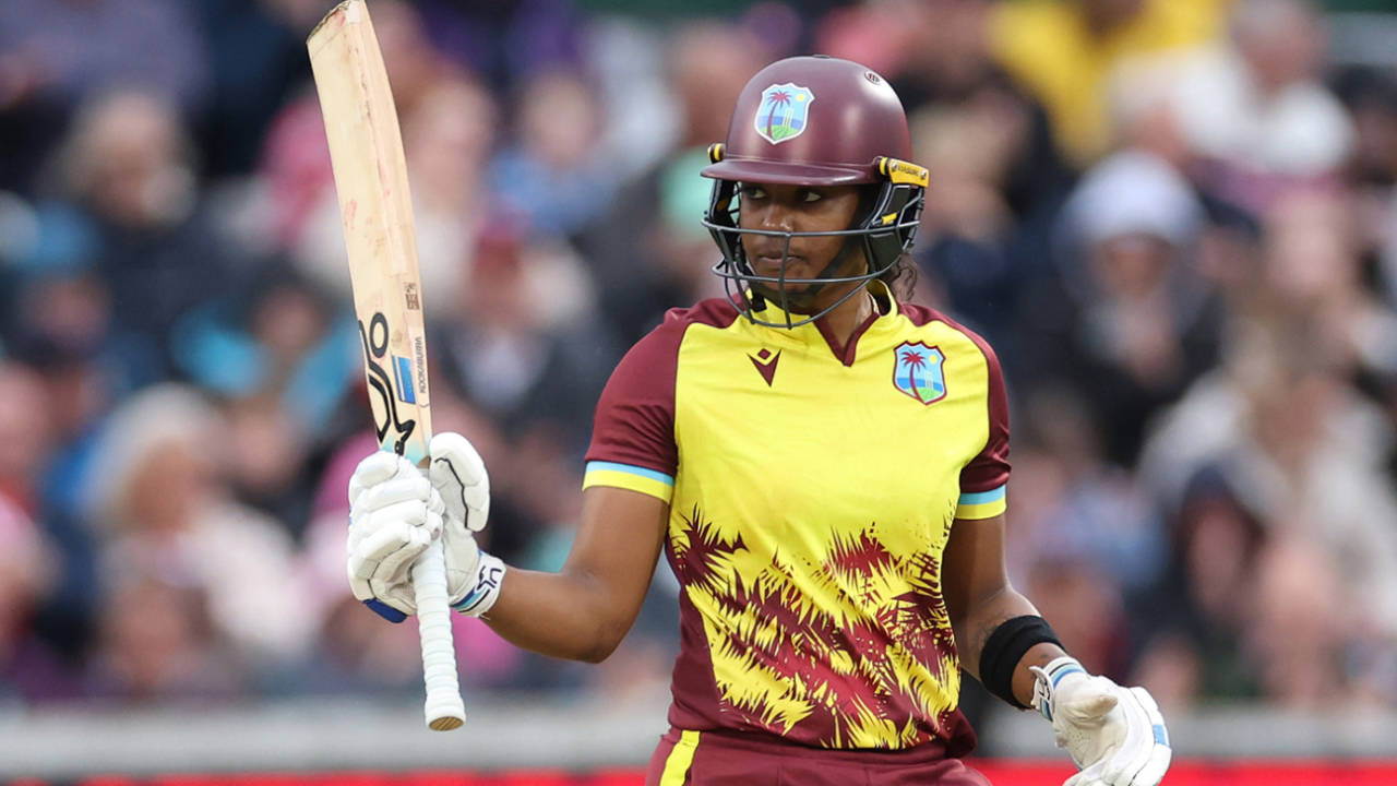 Hayley Matthews notched a 41-ball fifty, England vs West Indies, 3rd women's T20I, Chelmsford, May 26, 2025