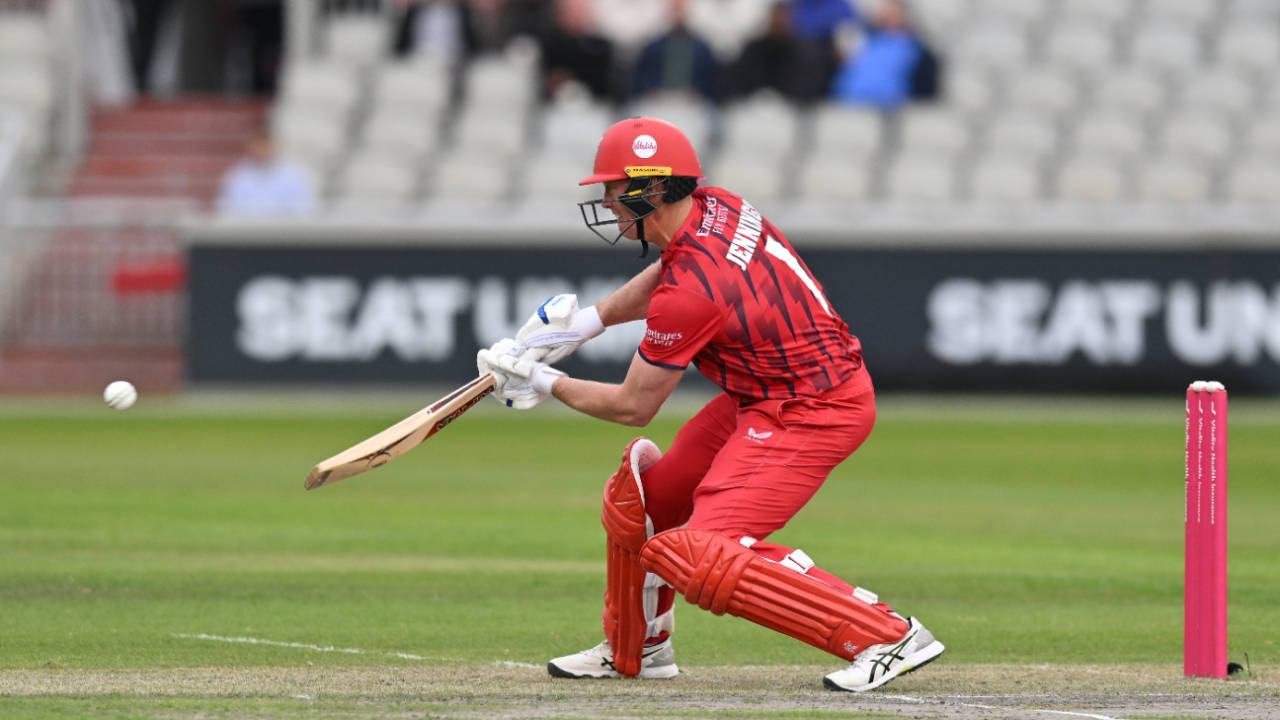 Keaton Jennings scoops en route to a matchwinning 66, Lancashire vs Worcestershire, Vitality Blast, Old Trafford, May 29, 2025