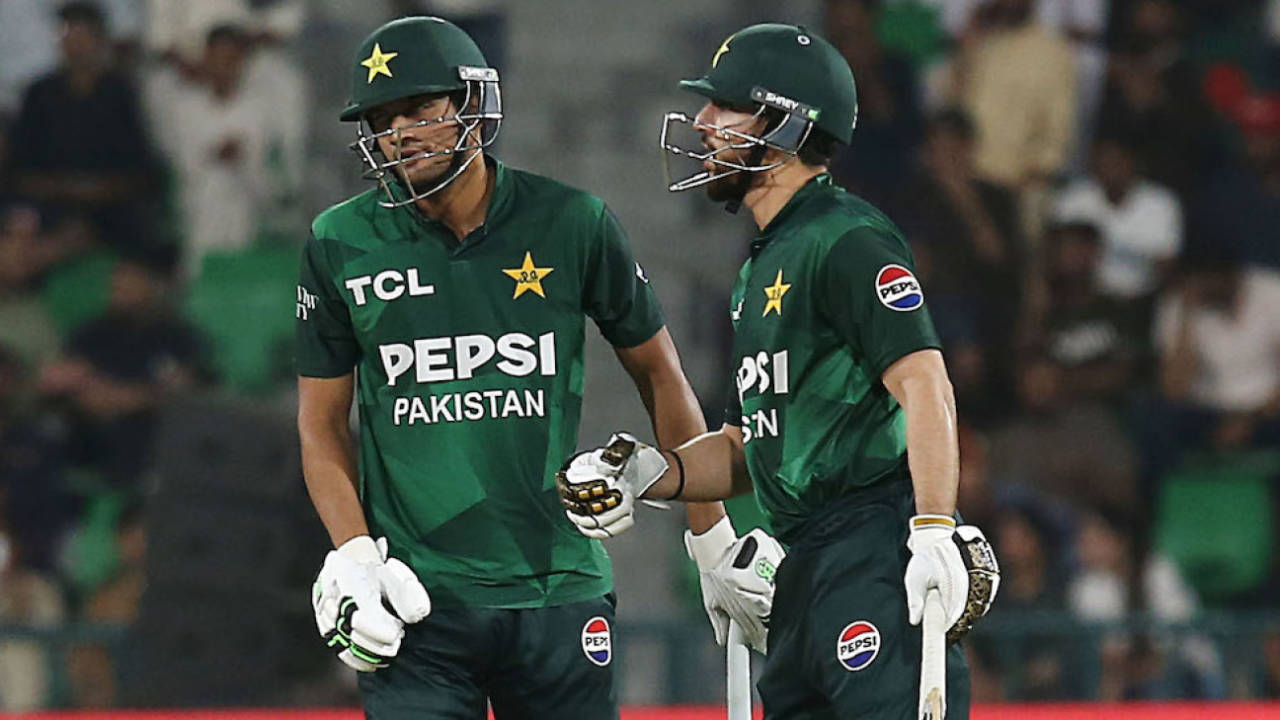 Sahibzada Farhan and Hasan Nawaz added 45 off 24 balls, Pakistan vs Bangladesh, 2nd T20I, Lahore, 30 May, 2025