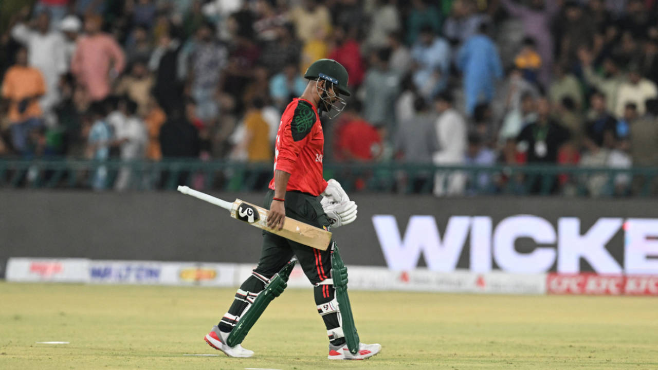 Litton Das was part of a spectacular collapse, Pakistan vs Bangladesh, 2nd T20I, Lahore, 30 May, 2025