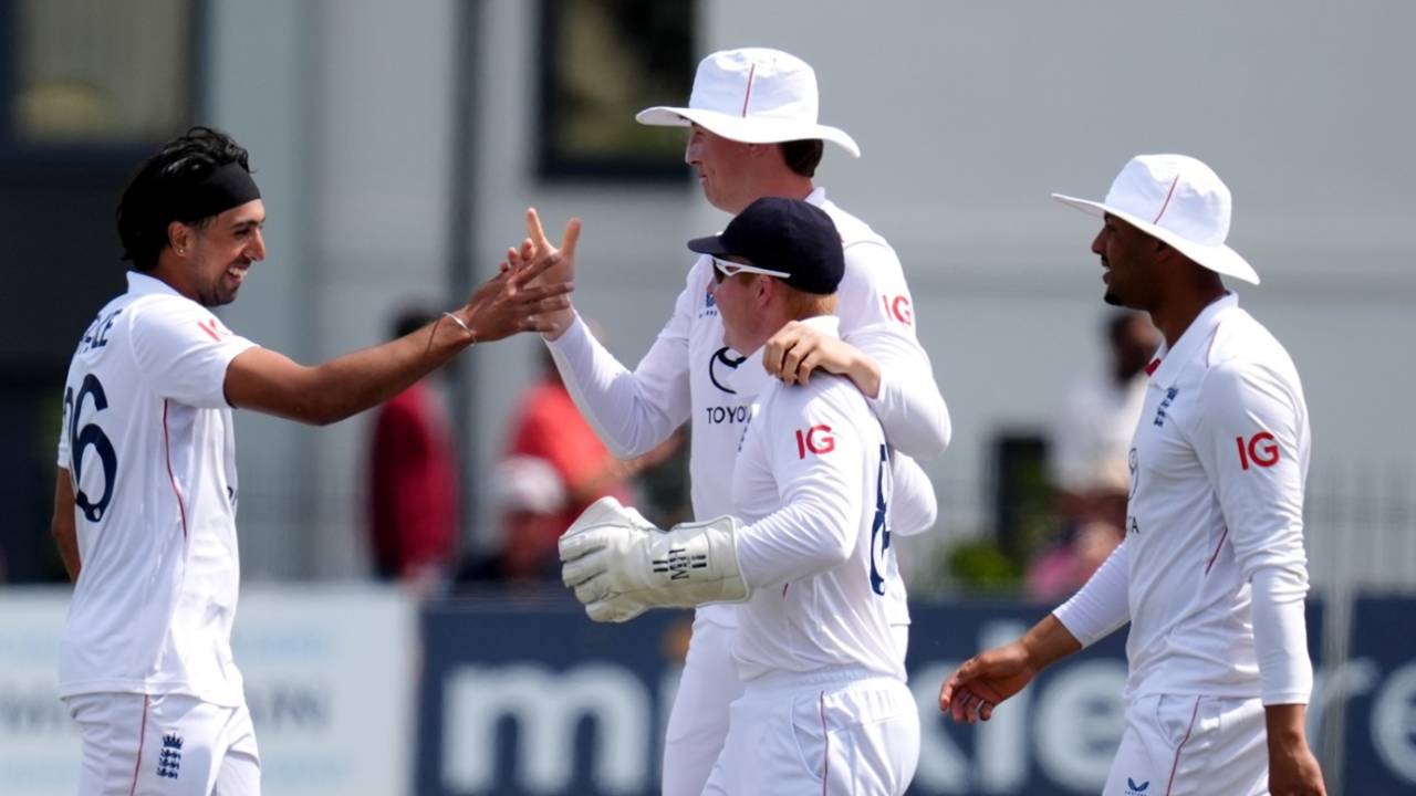 Ajeet Singh Dale is all smiles after getting rid of Dhruv Jurel early, England Lions vs India A, 1st unofficial Test, Canterbury, 2nd day, May 31, 2025