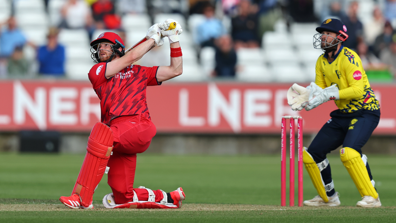 Michael Jones top-scored with 55 off 39 balls, Durham vs Lancashire, Chester-le-Street, Vitality Blast, June 1, 2025
