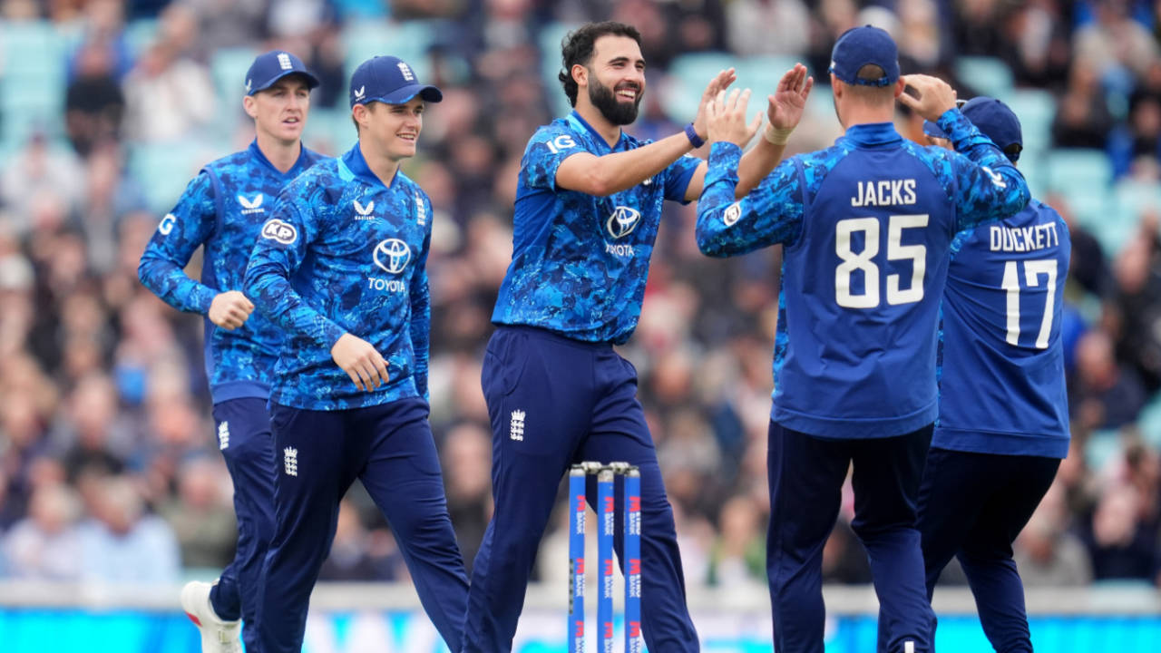 Saqib Mahmood bounced out Shai Hope for a first-ball duck, England vs West Indies, 3rd ODI, Kia Oval, June 3, 2025