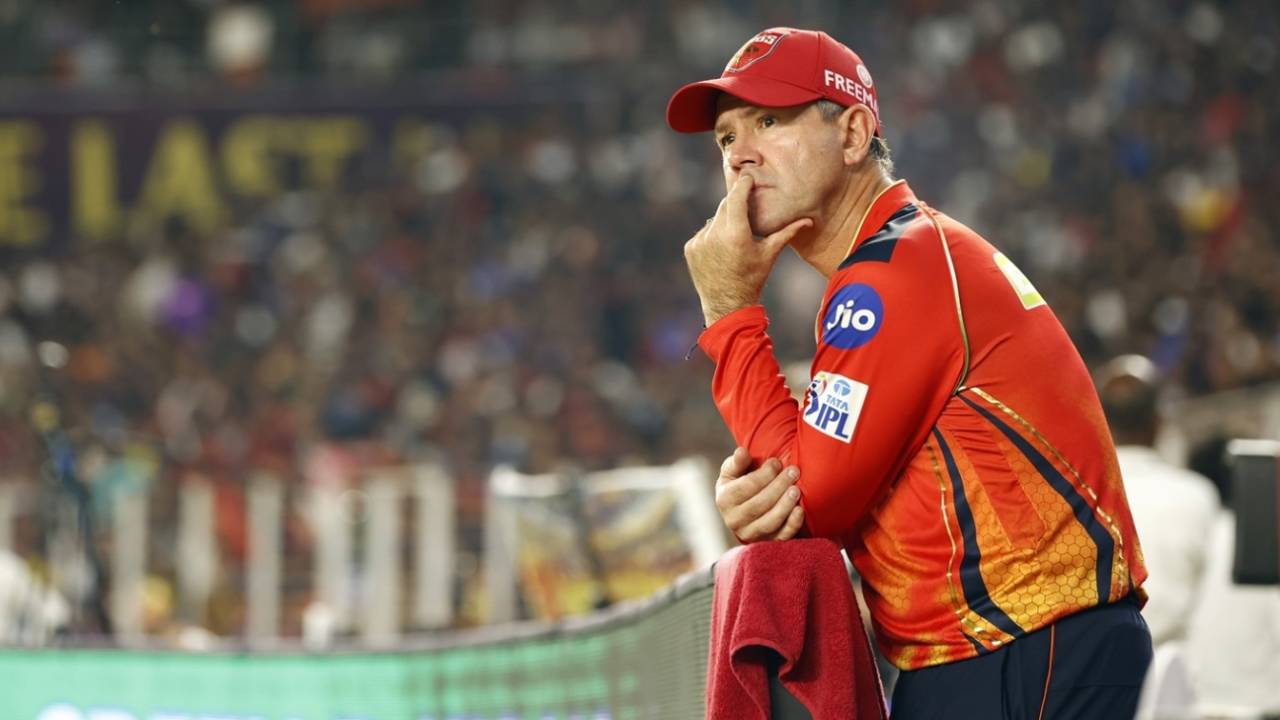 A pensive Ricky Ponting looks on, Royal Challengers Bengaluru vs Punjab Kings, IPL, final, Ahmedabad, June 3, 2025