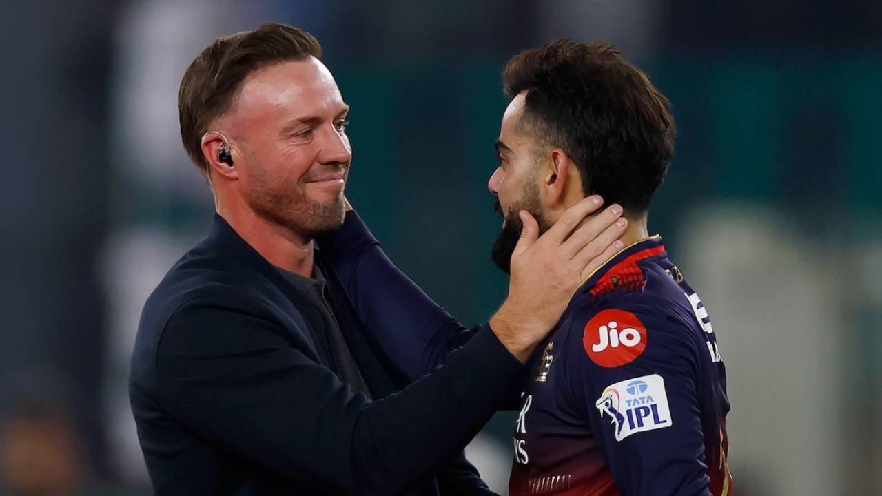 Virat Kohli went to celebrate with his close friend and former RCB mate AB de Villiers, Royal Challengers Bengaluru vs Punjab Kings, IPL, final, Ahmedabad, June 3, 2025