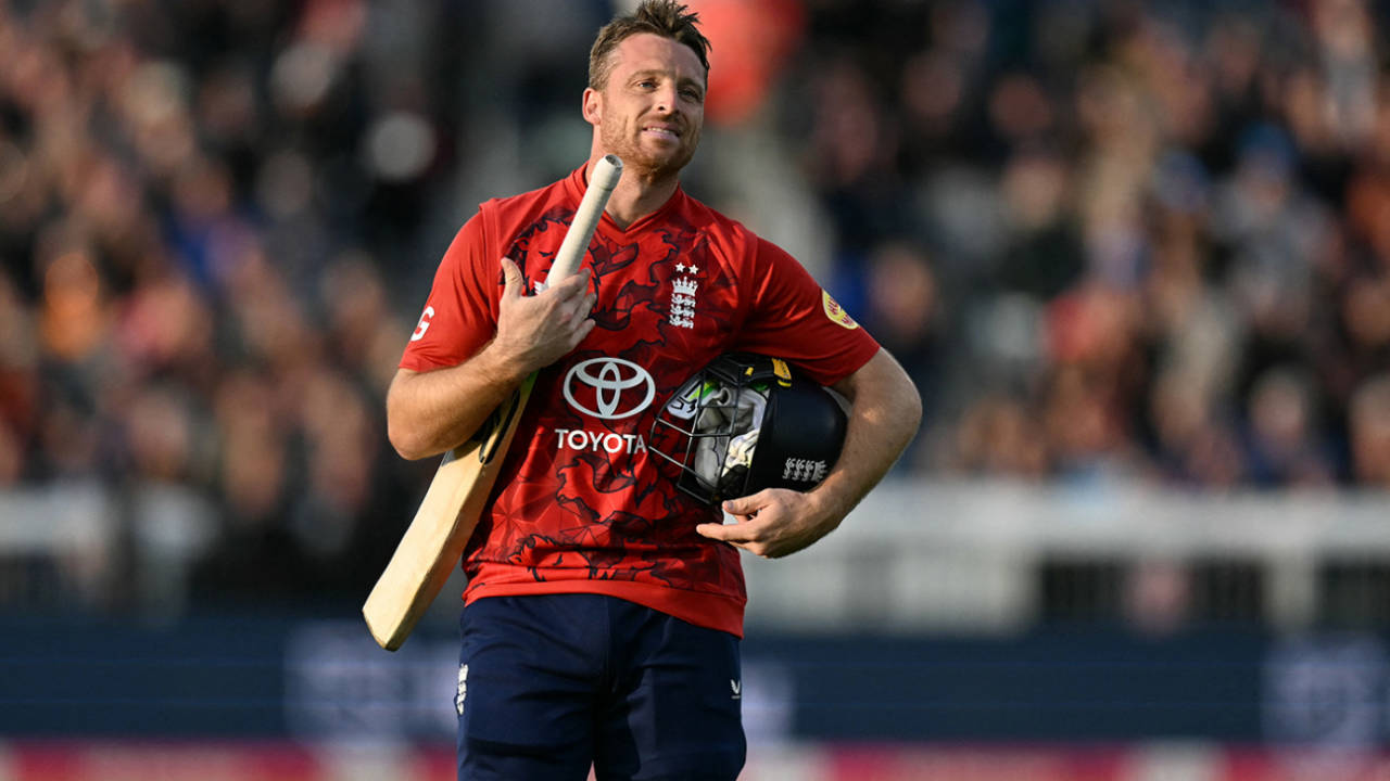 Jos Buttler walks off after being dismissed for 96, England vs West Indies, 1st T20I, Chester-le-Street, June 6, 2025