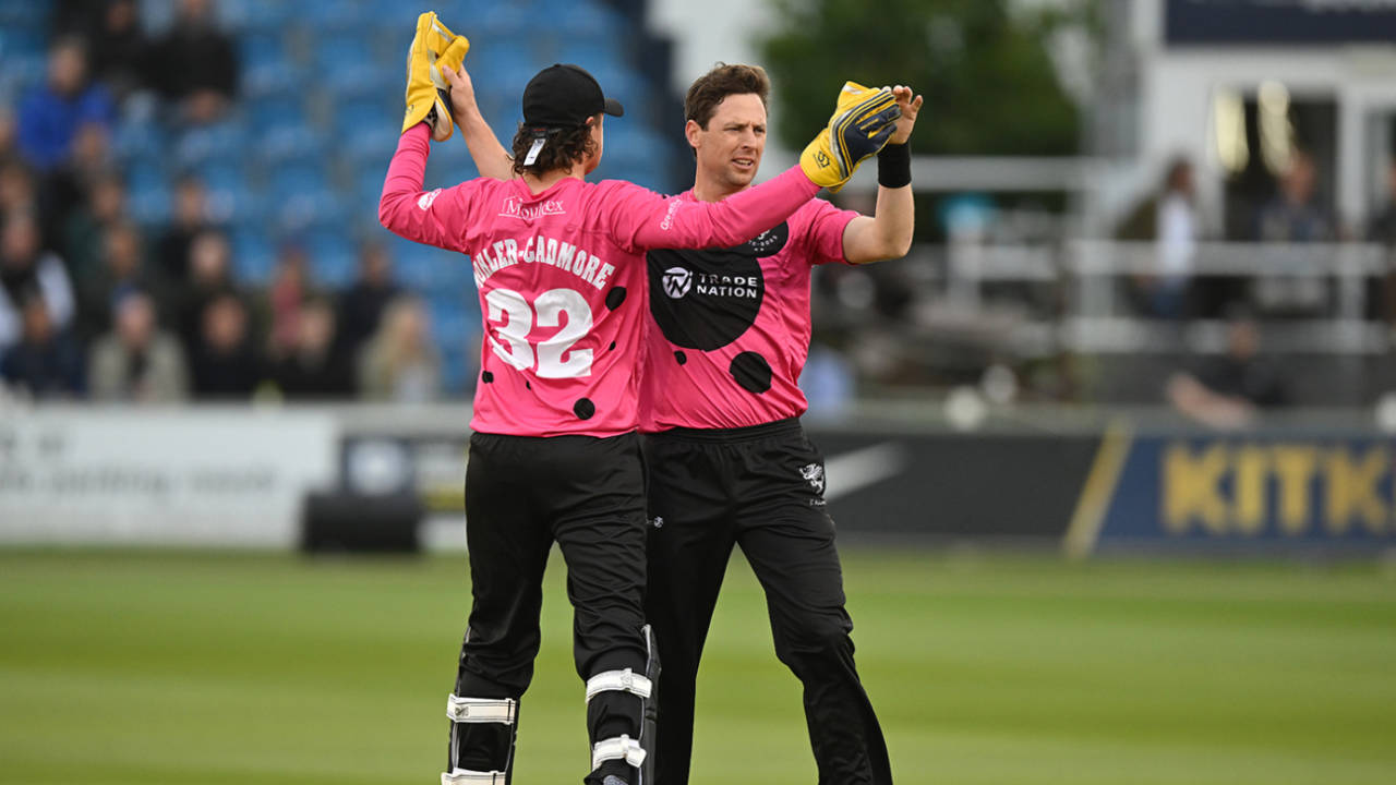 Matt Henry made inroads for the visitors, Sussex vs Somerset, Men's T20 Blast, Hove, June 6, 2025