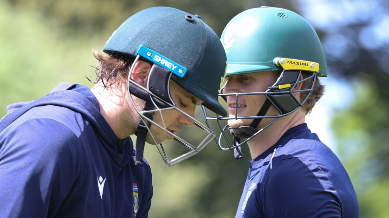 Tristan Stubbs and Ryan Rickelton train in Arundel ahead of the WTC final, June 2, 2025