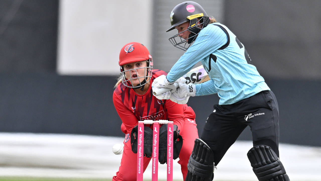 Danni Wyatt-Hodge top-scored for Surrey with 25 off 16, Lancashire vs Surrey, Women's T20 Blast, Old Trafford, June 7, 2025