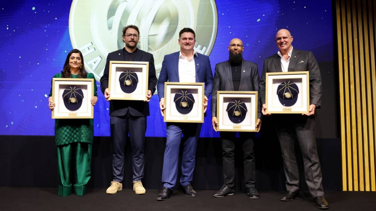 Sana Mir, Daniel Vettori, Graeme Smith, Hashim Amla and Matthew Hayden were among the latest inductees into the ICC Hall of Fame, London, June 10, 2025