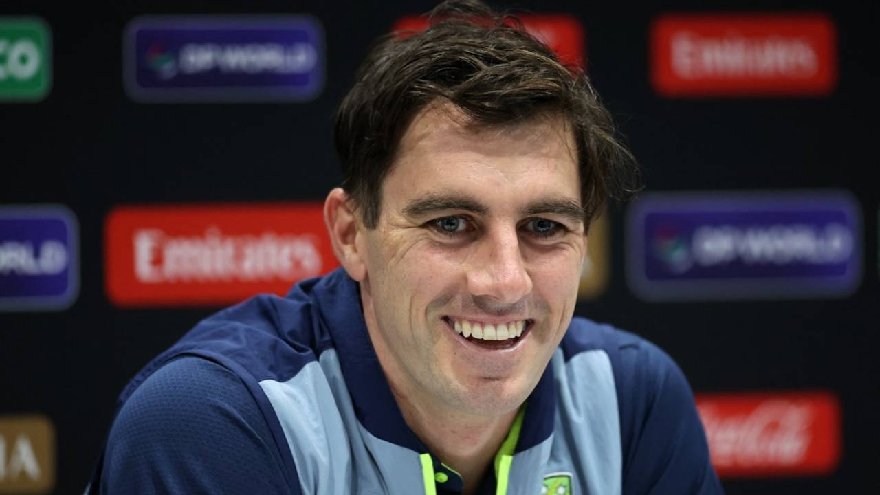 Pat Cummins looks on during a press conference, Lord's, June 10, 2025