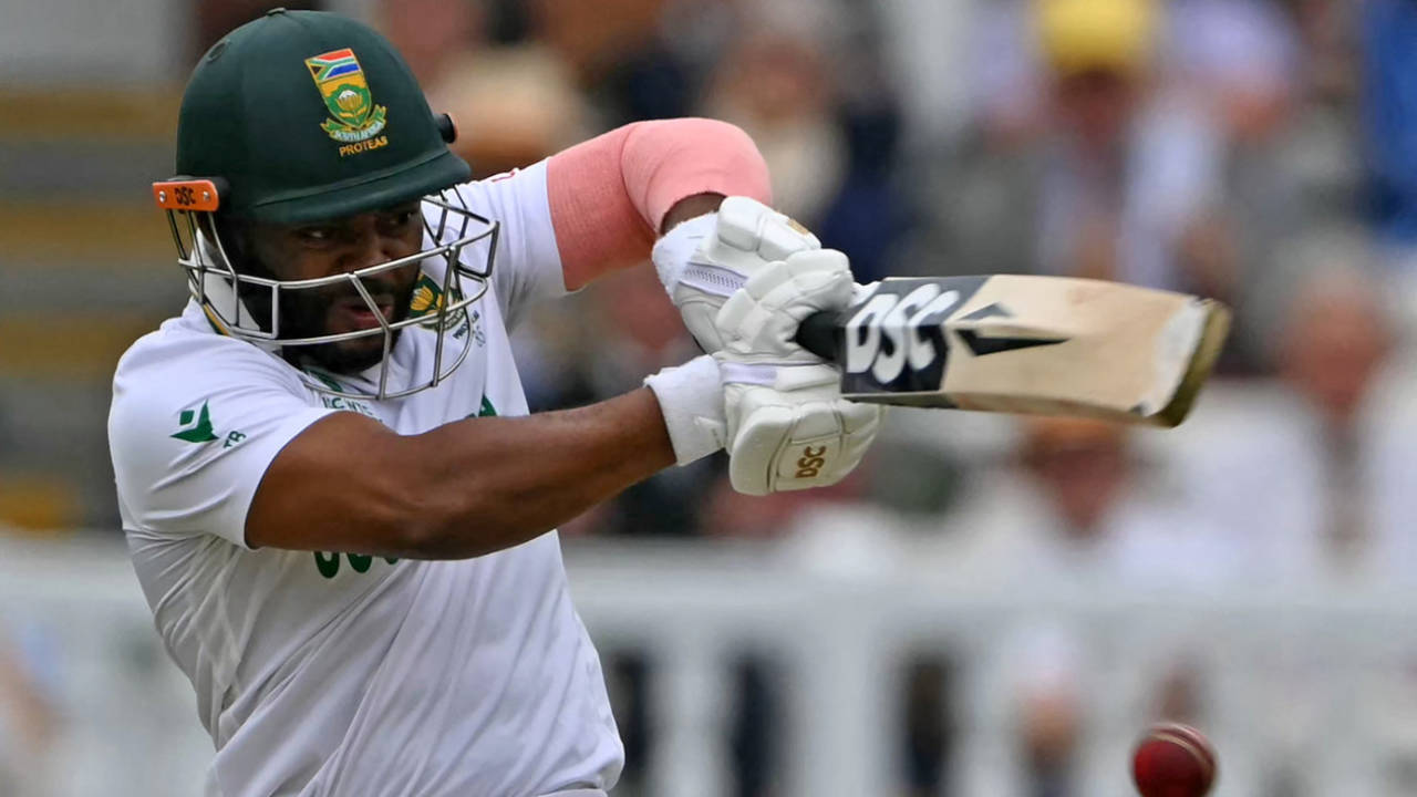 Temba Bavuma takes on a short ball, Australia vs South Africa, World Test Championship final, 2nd day, Lord's, June 12, 2025
