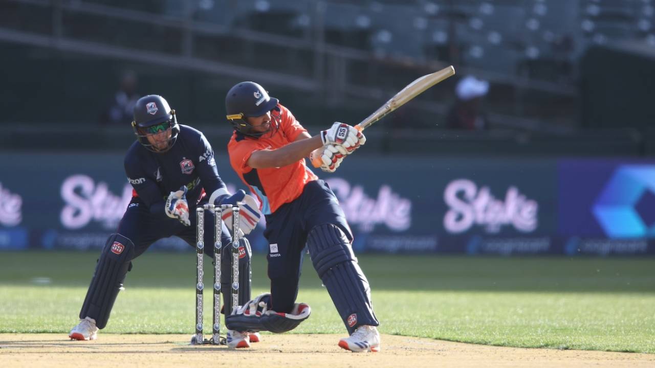 Sanjay Krishnamurthi hit a quick 36, San Francisco Unicorns vs Washington Freedom, MLC 2025, Oakland, June 13, 2025