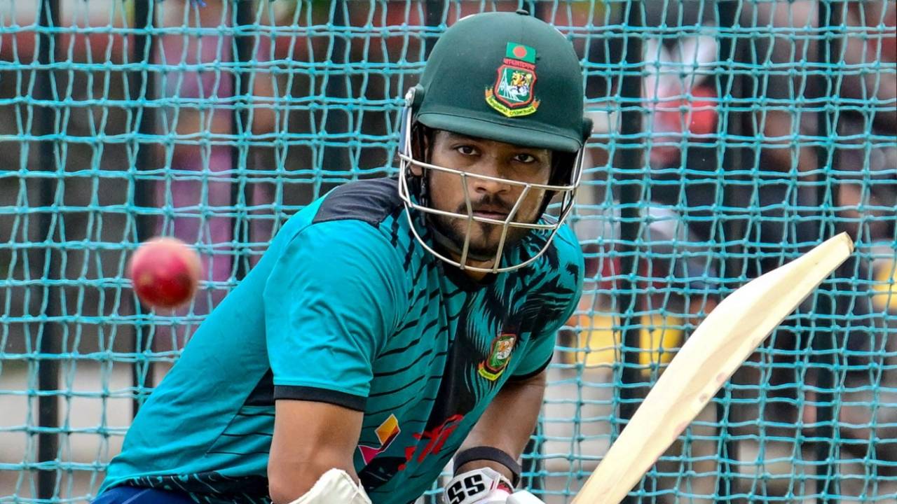 Najmul Hossain Shanto is all focus, Galle, June 15, 2025