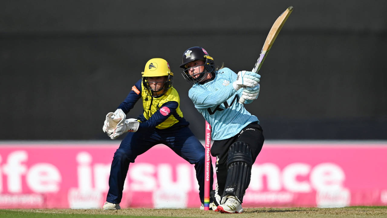 Danni Wyatt-Hodge struck a decisive 65 off 40, Hampshire vs Surrey, Women's T20 Blast, Utilita Bowl, June 17, 2025