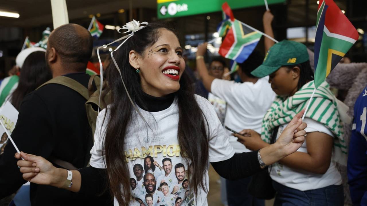 South Africa's fans welcome back their WTC champions, Tambo International Airport, Kempton Park, June 18, 2025