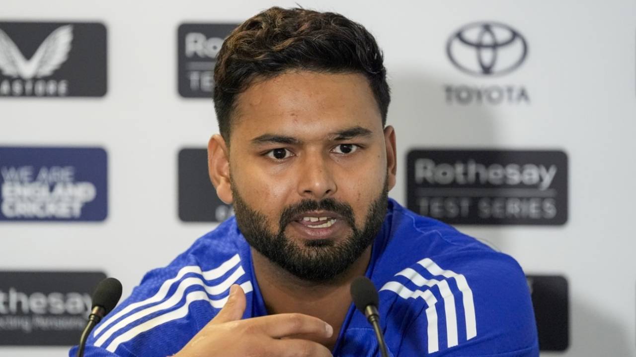 Rishabh Pant speaks to the media, Leeds, June 18, 2025