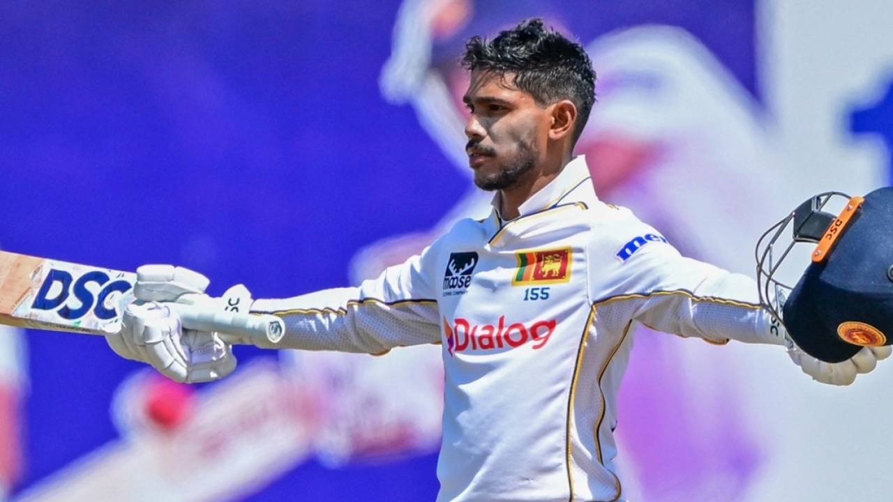 Pathum Nissanka's century was his third in Tests, Sri Lanka vs Bangladesh, 1st Test, Galle, day 3, June 19 2025