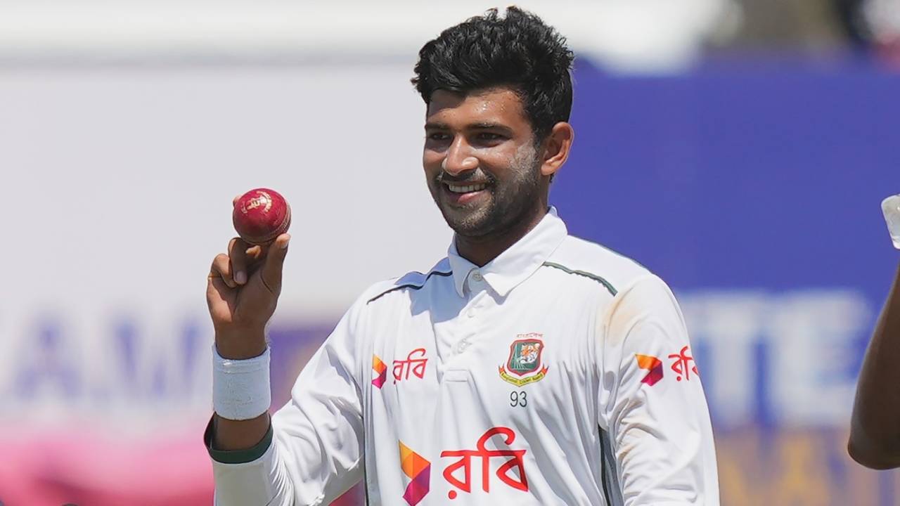 Nayeem Hasan picked up a five-for, Sri Lanka vs Bangladesh, 1st Test, Galle, day 4, June 20, 2025
