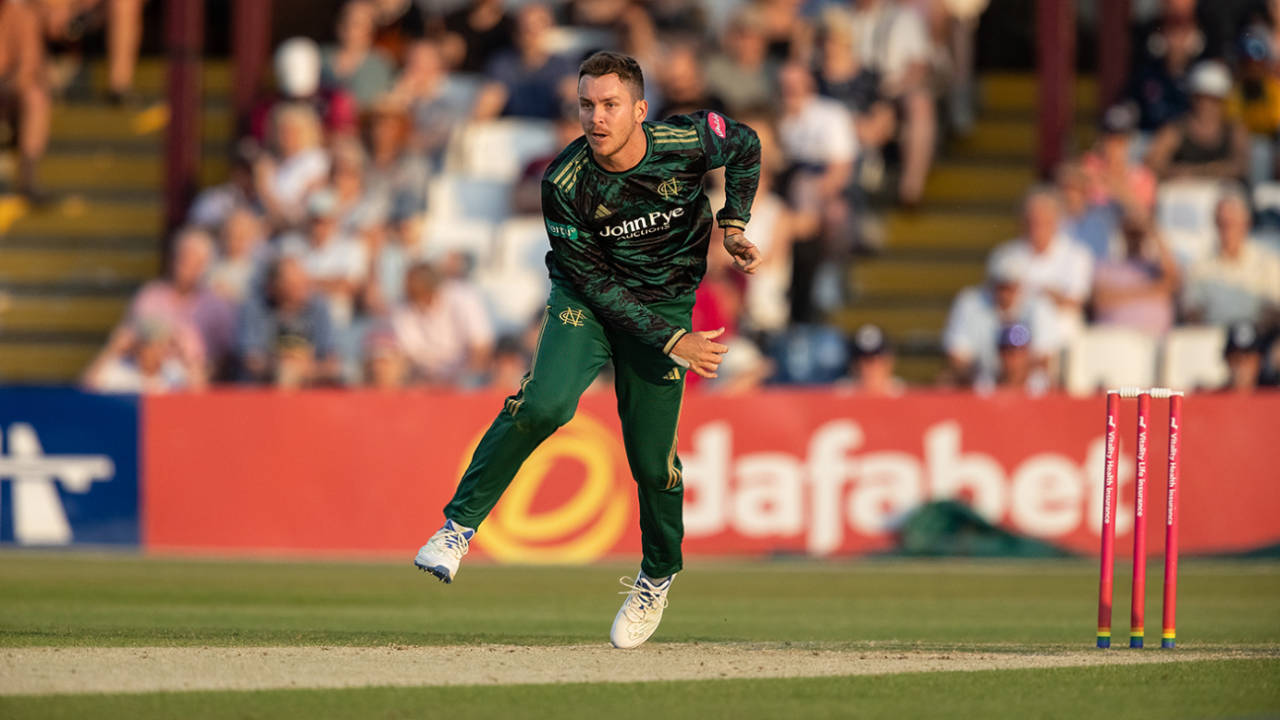 Matthew Montgomery claimed his best T20 figures, Northamptonshire vs Nottinghamshire, Men's T20 Blast, Wantage Road, June 20, 2025