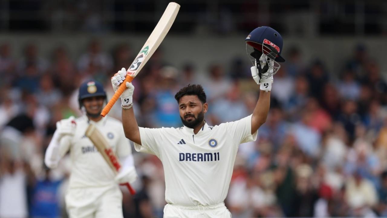 Rishabh Pant acknowledges his ton, England vs India, 1st Test, Leeds, Day 2, June 21, 2025