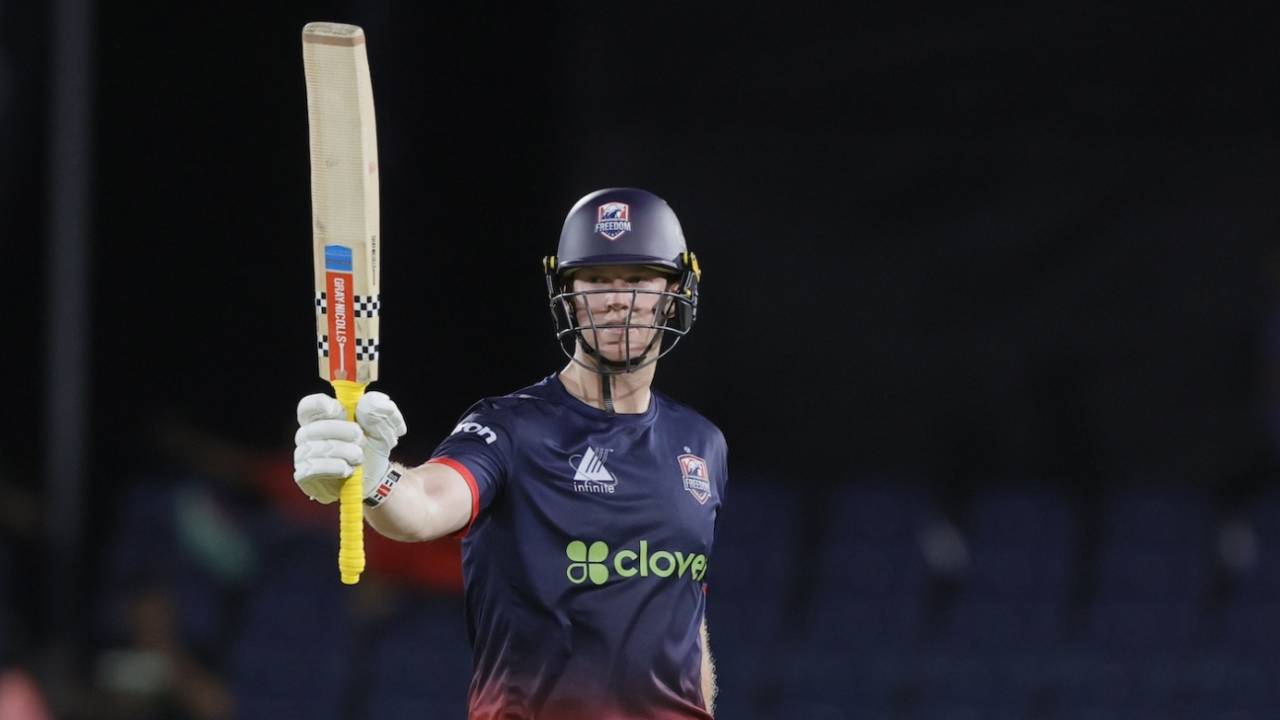 Mitchell Owen brought up a quick fifty, MI New York vs Washington Freedom, MLC 2025, Dallas, June 22, 2025