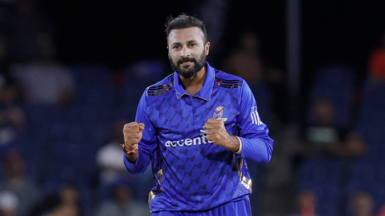 Sunny Patel got wickets in back-to-back overs, MI New York vs Washington Freedom, MLC 2025, Dallas, June 22, 2025