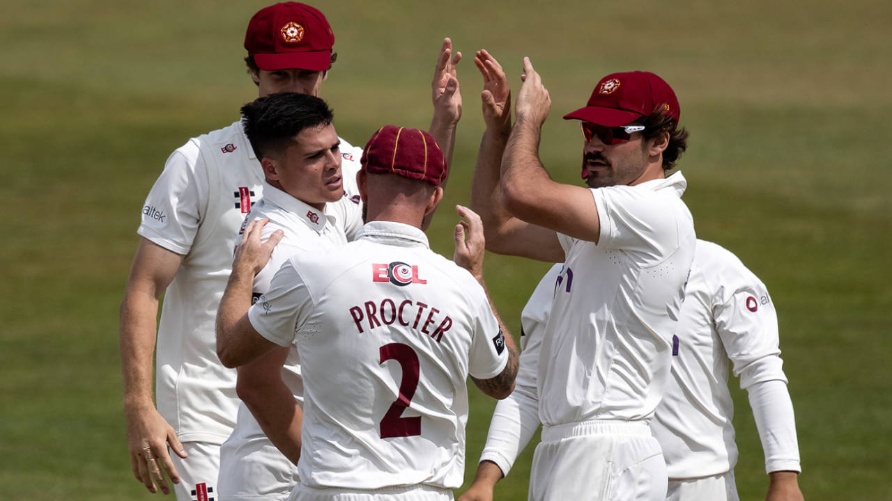 Liam Guthrie caused havoc with the new ball, Northamptonshire vs Middlesex, County Championship, June 22, 2025