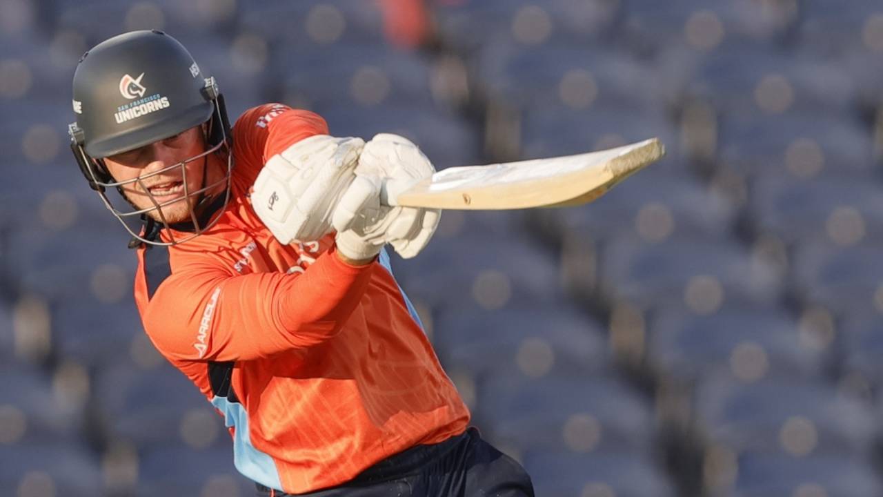 Jake Fraser-McGurk scored a 26-ball 64 from No. 3, MI New York vs San Francisco Unicorns, MLC 2025, Dallas, June 23, 2025