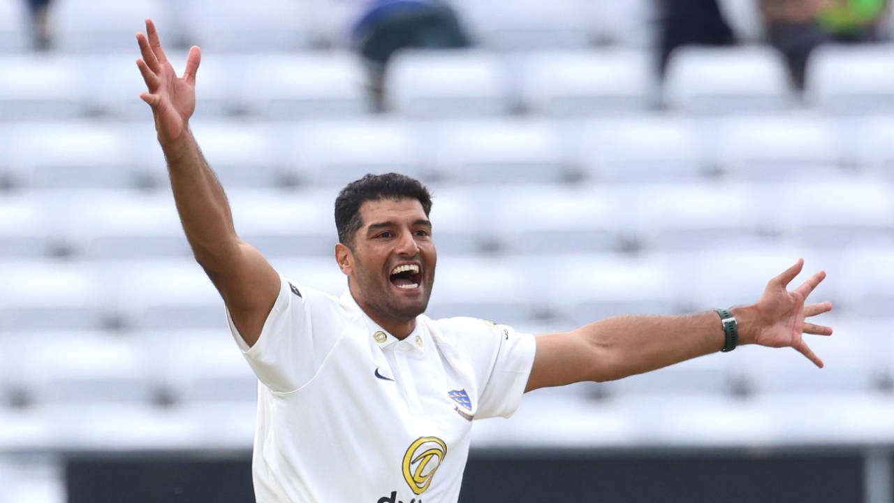 Gurinder Sandhu claimed five wickets for Sussex, Durham vs Sussex, County Championship, Chester-le-Street, June 24, 2025
