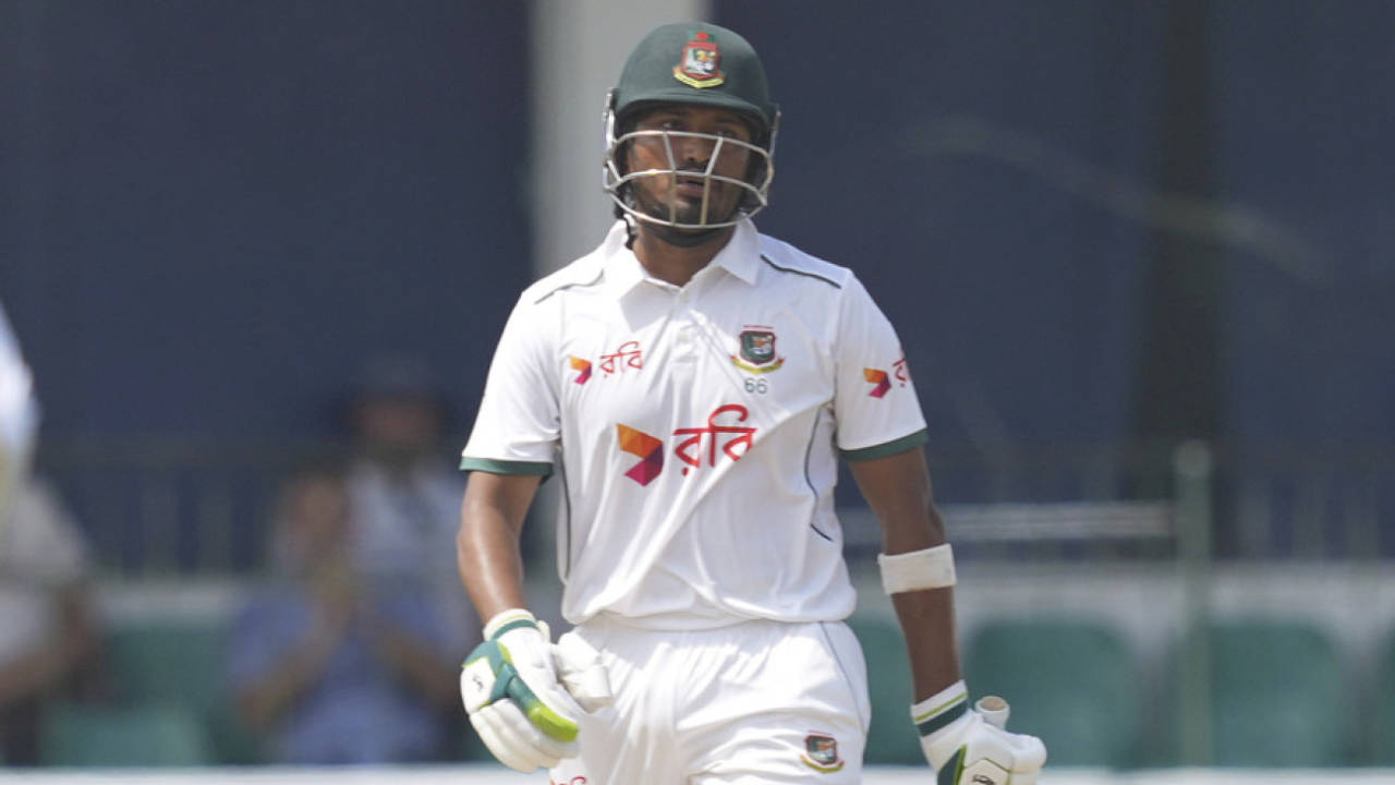 Anamul Haque fell for a ten-ball duck, Sri Lanka vs Bangladesh, 2nd Test, Day 1, Colombo, June 25, 2025